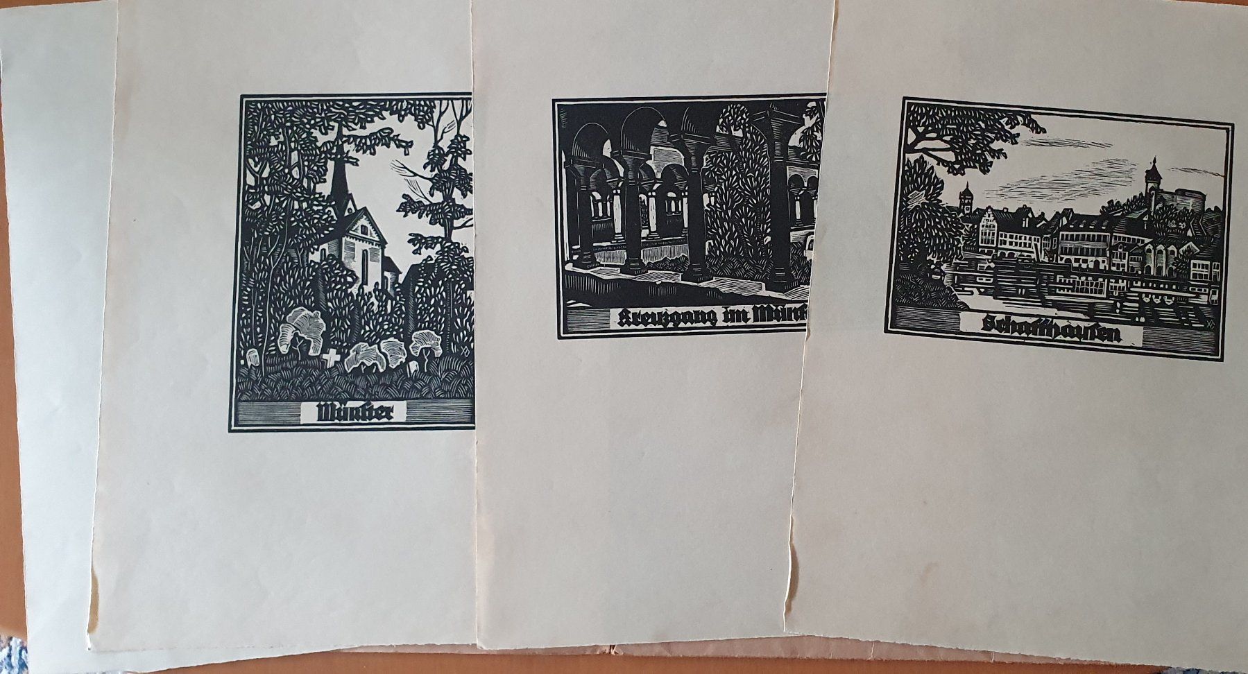 Xilografie: Schaffhausen Holzschnitte, Hugo Böschenstein – Usato da Kreuzlingen venduto da Rschweiz1 2