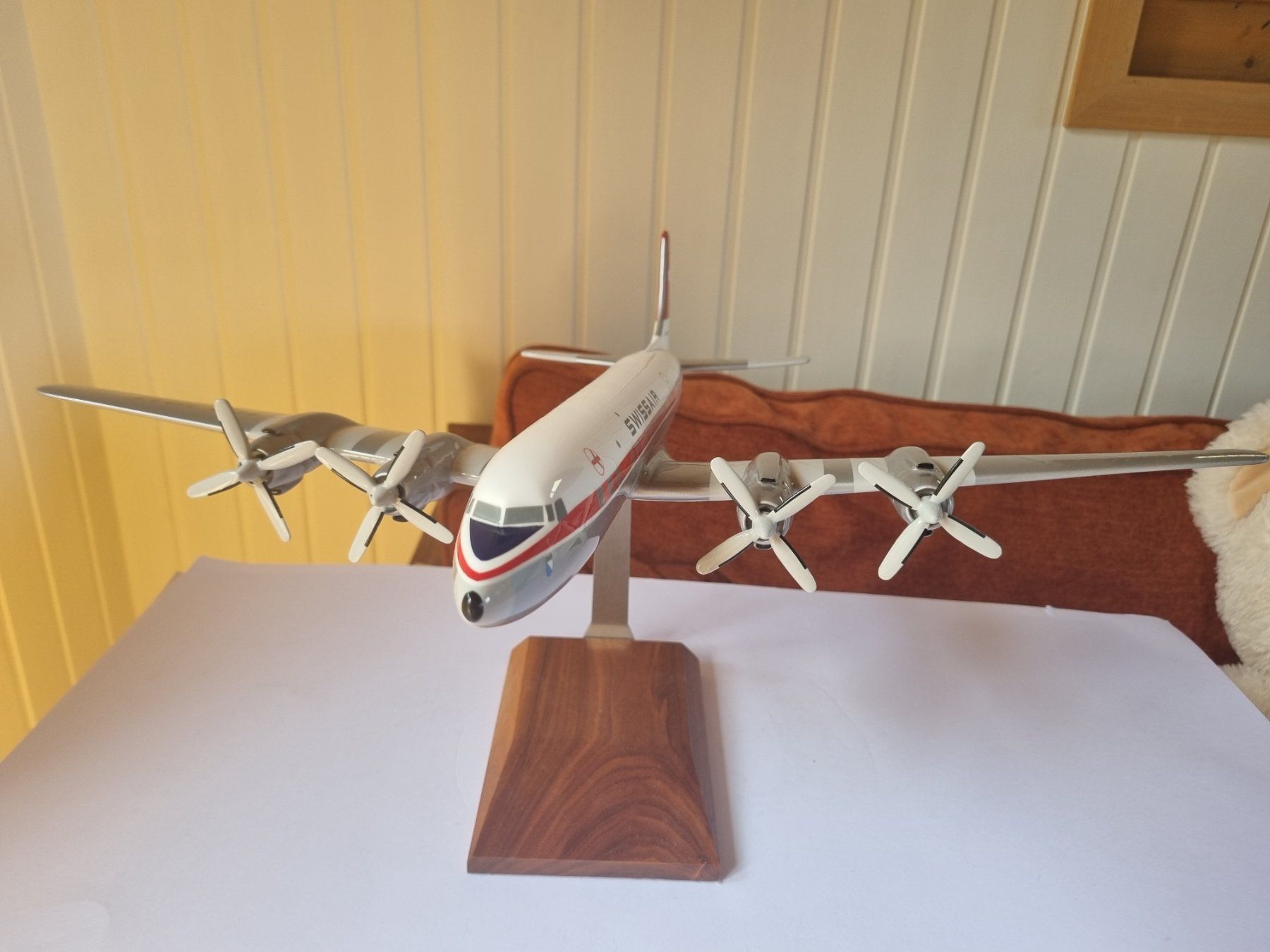 Swissair Kit di modellismo & Modellini statici: Swissair DC-7-C, 1/72, Atlantic Models – Usato da Choëx venduto da aru_vs6m 2