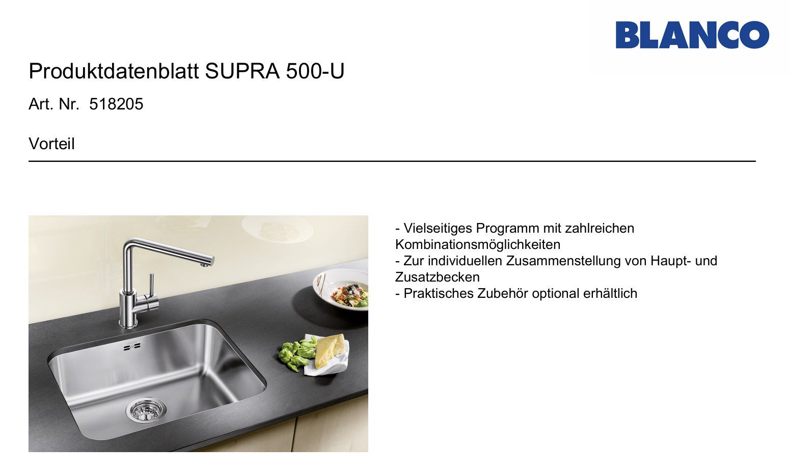 Blanco Lavabi & lavandini: 092 Blanco Spülbecken SUPRA 500-U – Nuovo e nell'imballaggio originale da Derendingen venduto da Meisterstuecke 2