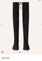 Stuart Weitzman Overknee Stiefel Gr. 38 schwarz Wildleder ne