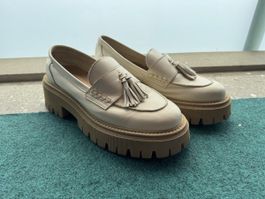 Marc O'Polo Leder Loafers, beige, Gr. 41, wie neu, oryginal