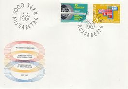 1967 446-47 Stop Blind EFTA FDC 13.3.1967