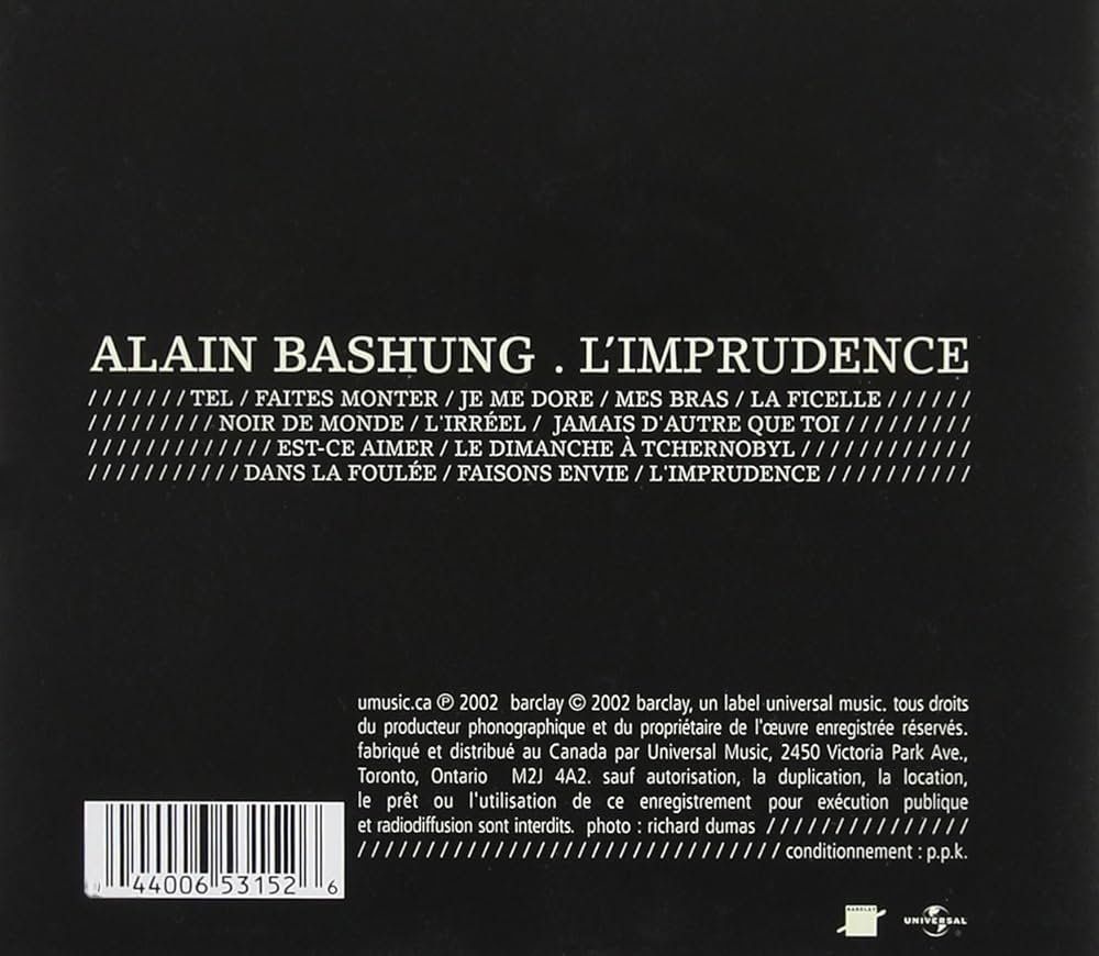CDs: Alain Bashung - l'Imprudence – Gebraucht aus Unterbäch von waqil 1