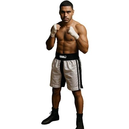 FIGHTERS - Boxing Shorts Weiss-Schwarz / Small bis XL