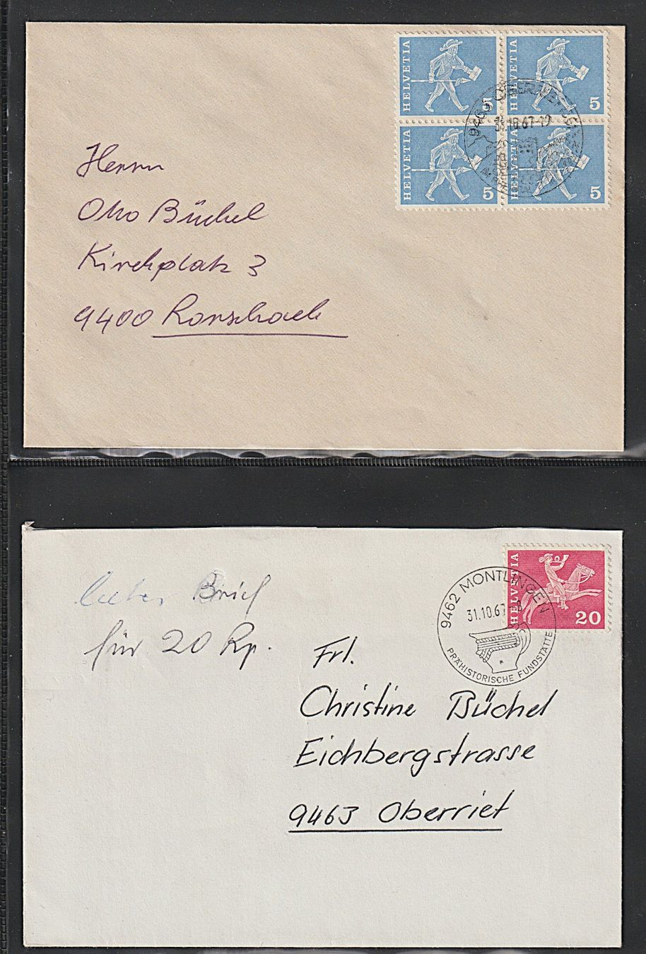 Buste & buste per spedizione: 1967 Portoerhöhung – Usato da Frauenfeld venduto da ottoleo