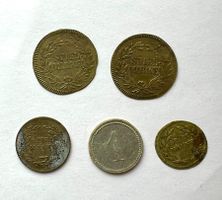 antike Spielmarken Konvolut 5 Stück