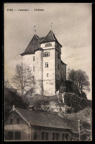 Ansichtskarten: AK Valangin, Chateau am Berg – Gebraucht aus Berlin von bartko-reher
