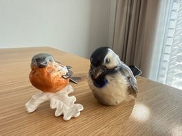 2  alte Vögel von Goebel W. Germany