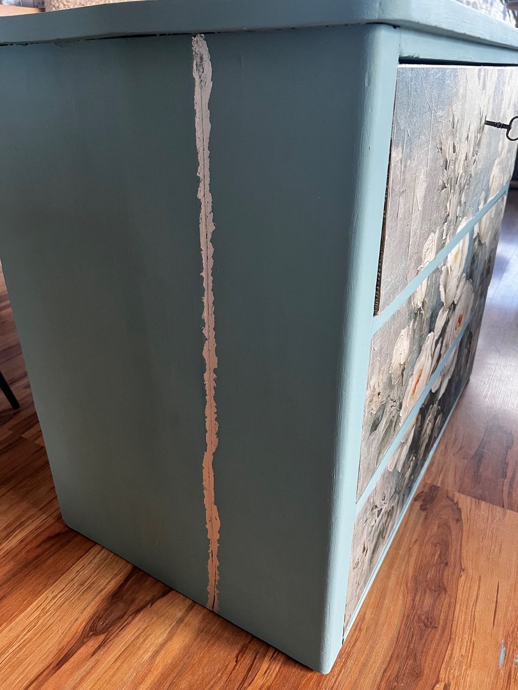 Cassettiere: Upcycling-Kommode, Shabby Chic Look, hellblau – Usato da Flurlingen venduto da MIPILG 3