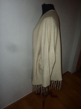 pancho mi-saison beige  taille unique pour femme