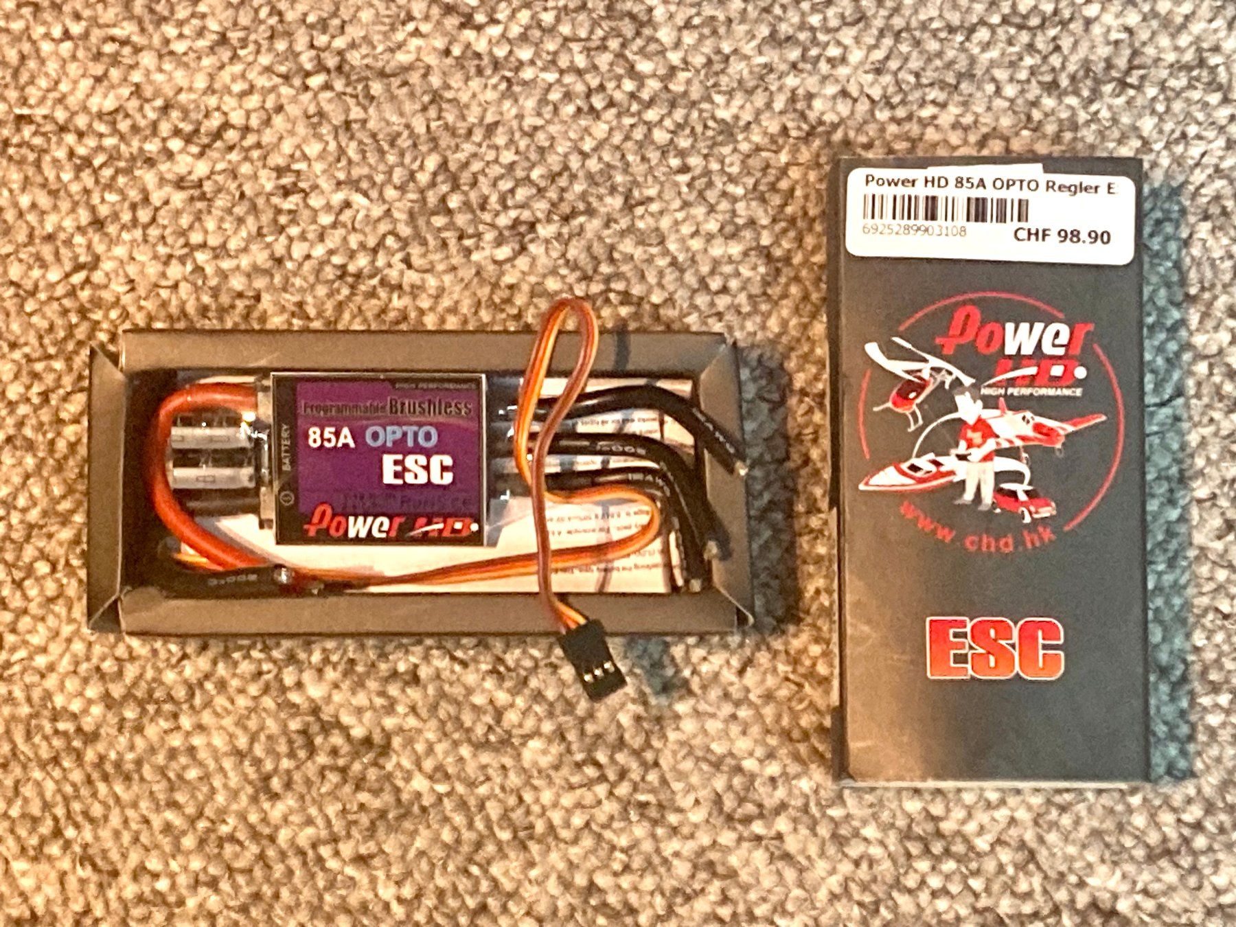 Modellismo RC: Power HD ESC 85A 2-6S Brushless Electric Speed Controller – Nuovo e nell'imballaggio originale da Lausanne venduto da Techobby 1