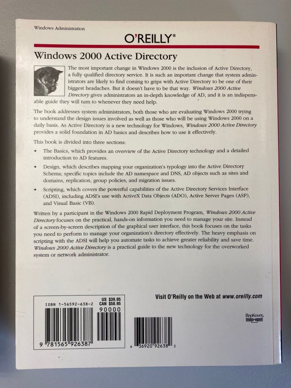 Libri: O'Reilly-Buch "Windows 2000 Active Directory" – Usato da Thalwil venduto da sheepowl 1