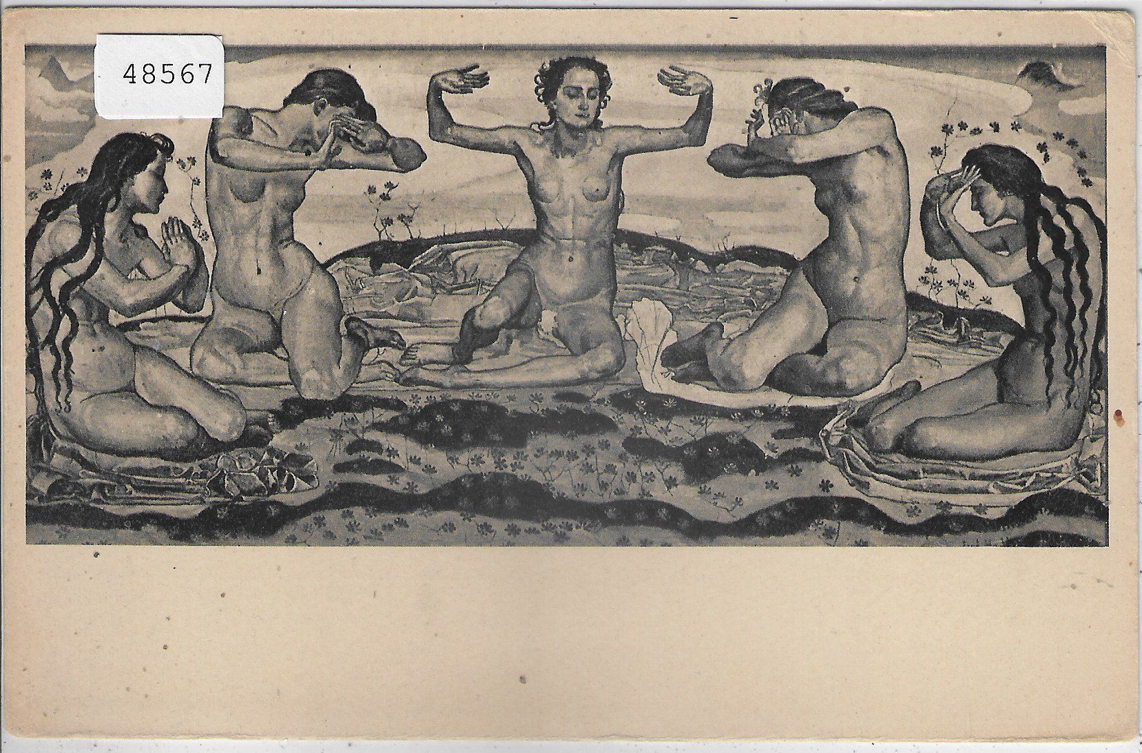 Cartoline postali: Ferdinand Hodler - Der Tag 1900 – Usato da Ettingen venduto da Kartenplanet