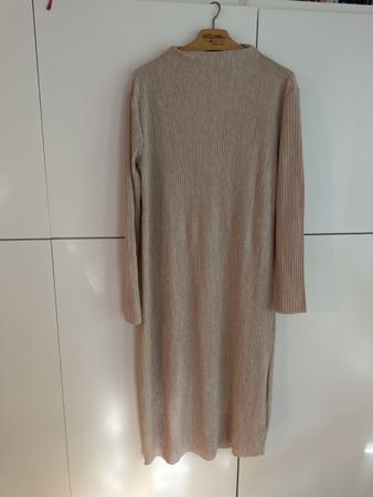 Kleid, gerade Schnitt, beige 