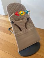 BabyBjörn Babywippe Bliss gewebt sandgrau inkl. Tasche