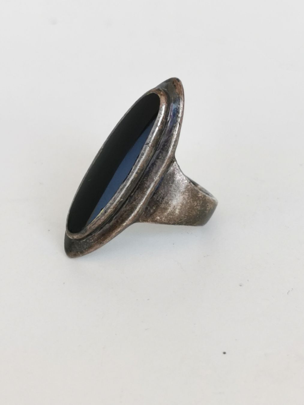 Anelli: 925 Silberring, mit Onyx Stein (WA1)  – Usato da Neuenhof venduto da SchnaeppliAllerlei