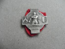 Abz. Brosche Kant. Schwingfest Schwingen Hochdorf LU 1955