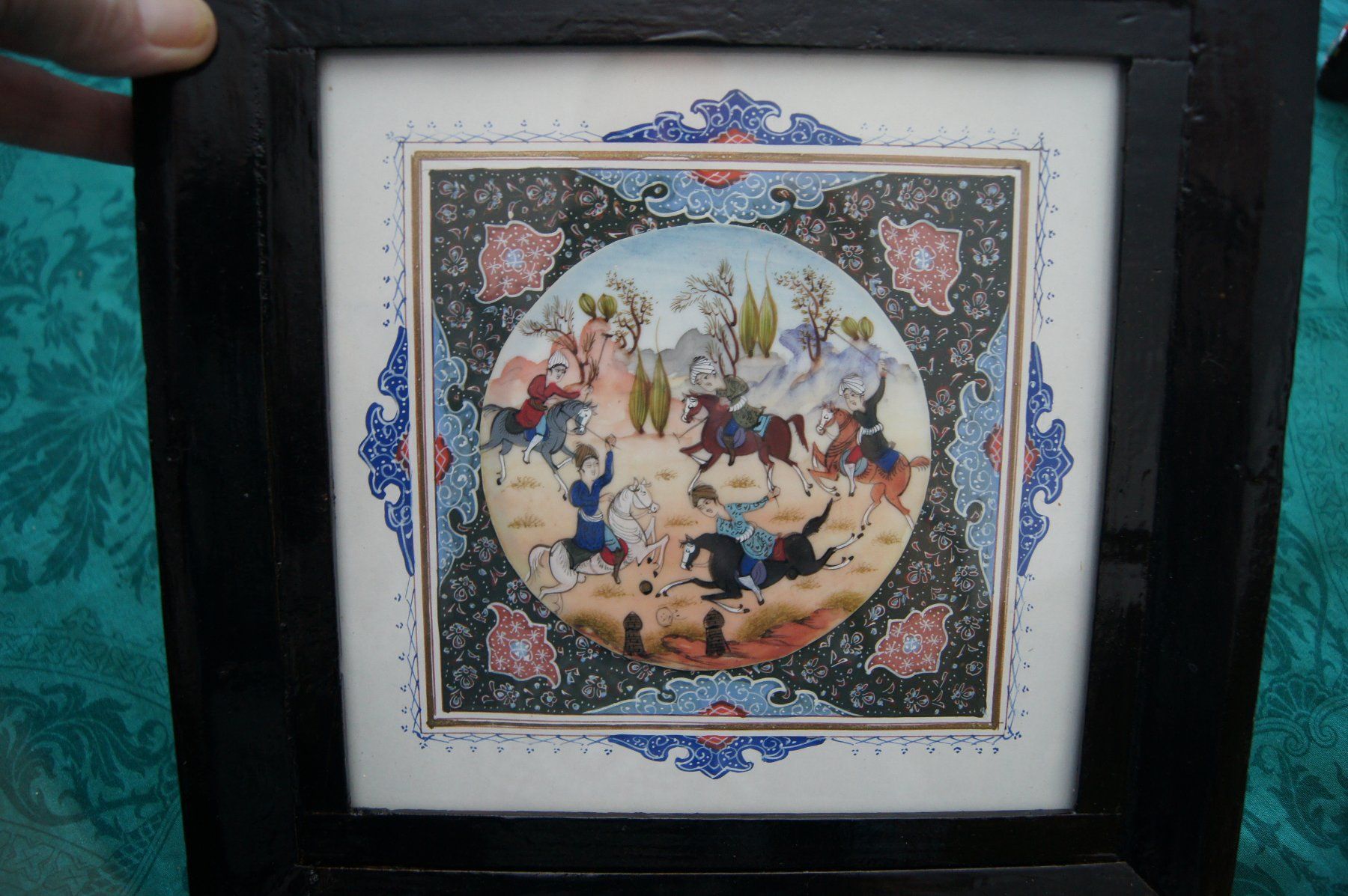 Tableaux: Persische Miniaturmalerei: Polospiel – D'occasion à Geroldswil par ARTEFACTO