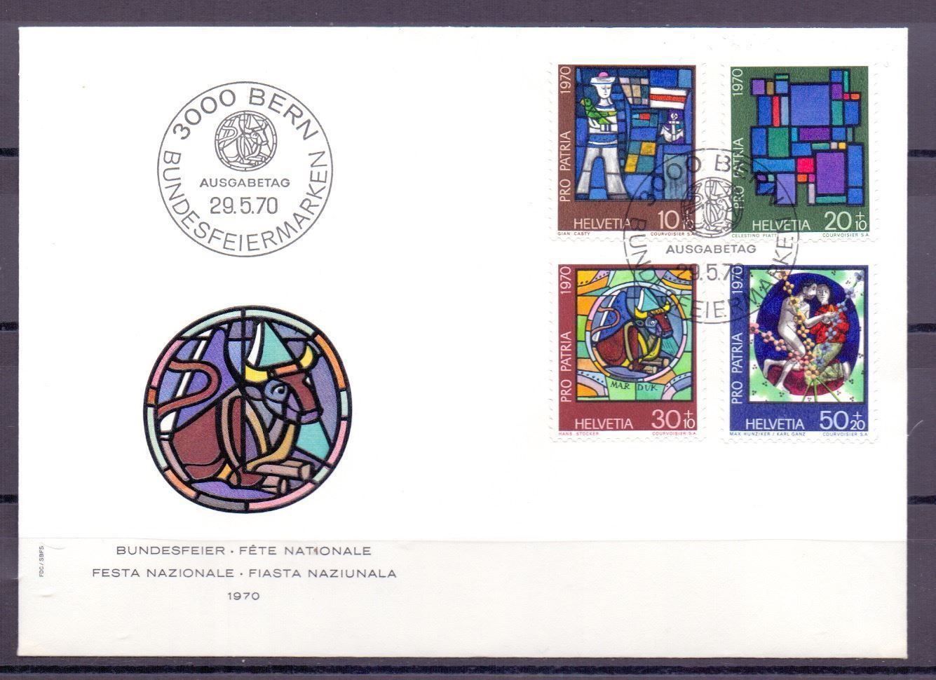 Tutti i francobolli: CH FDC Pro Patria Satz 1970 – Nuovo e nell'imballaggio originale da Koblenz venduto da Markenhimmel