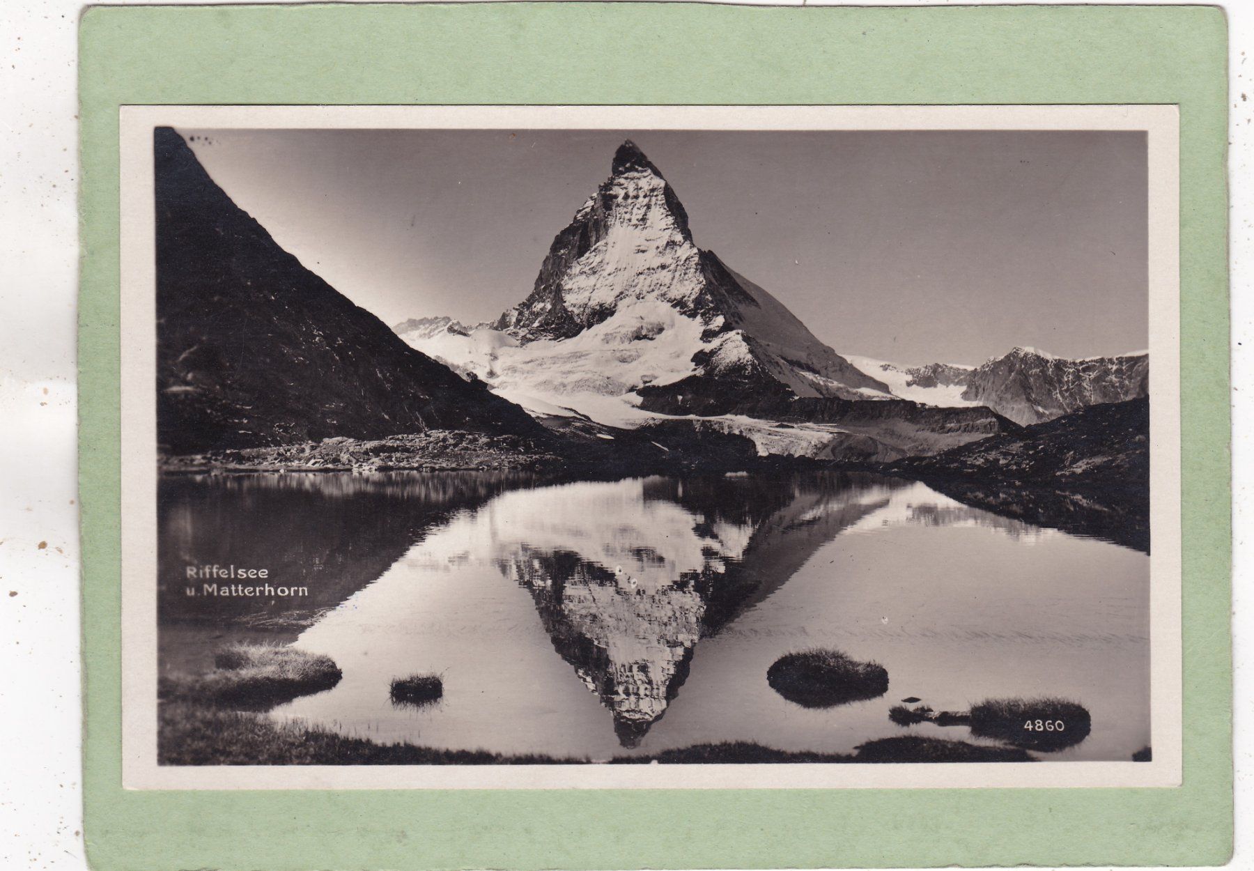 Cartoline postali: Riffelsee u Matterhorn 1929 – Usato da Herisau venduto da Lisegrat2008