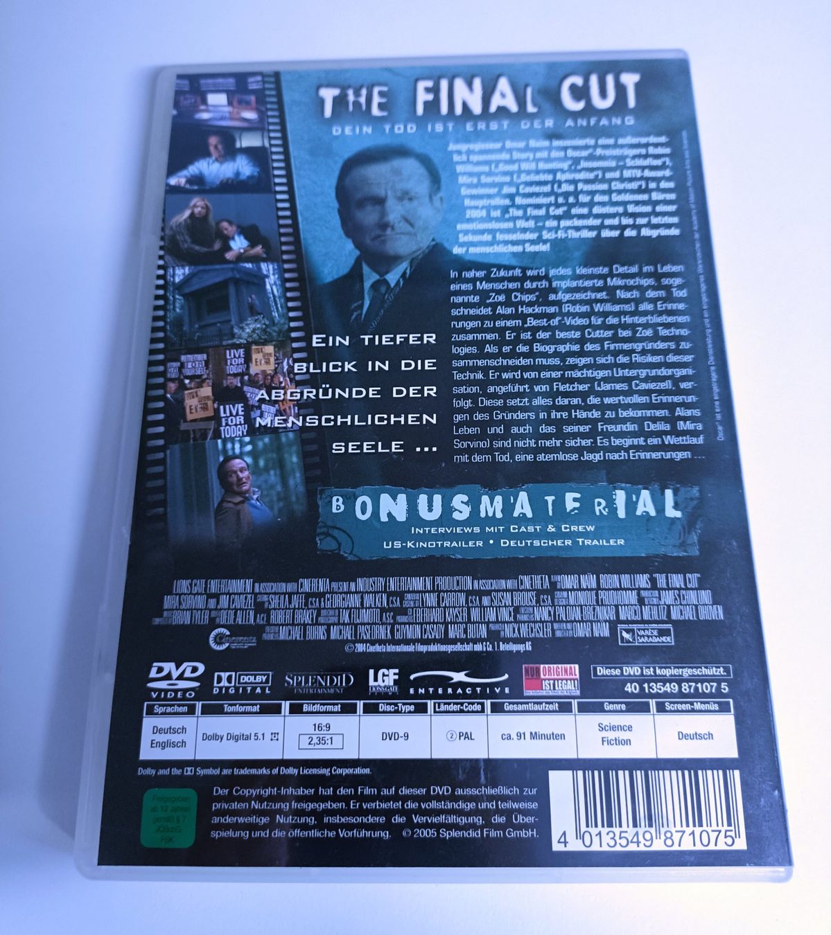 Alle DVDs: The Final Cut mit Robin Williams – Gebraucht aus Köniz von Movieportal007 1