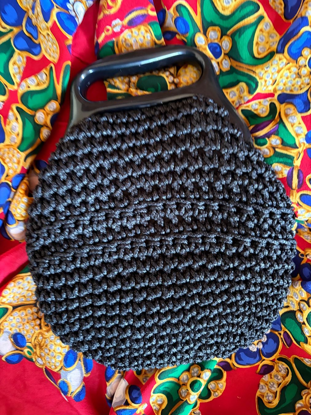 Borse da donna: VINTAGE Antik Original Handtasche  / Schwarz Raffia – Usato da Interlaken venduto da Bona55