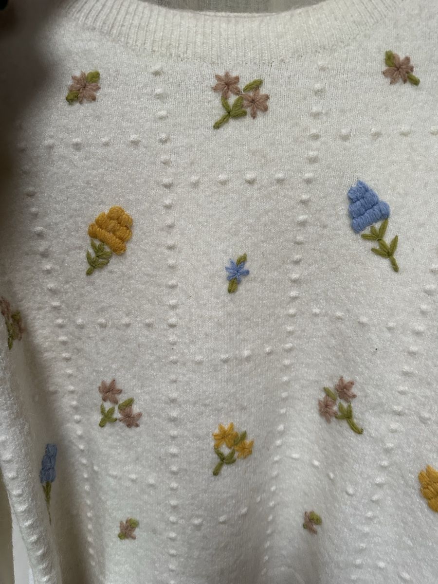Mango Maglioni & Felpe: Pull Mango fleurs brodées – Nuovo (secondo la descrizione) da Corgémont venduto da Chloesellsthings 2