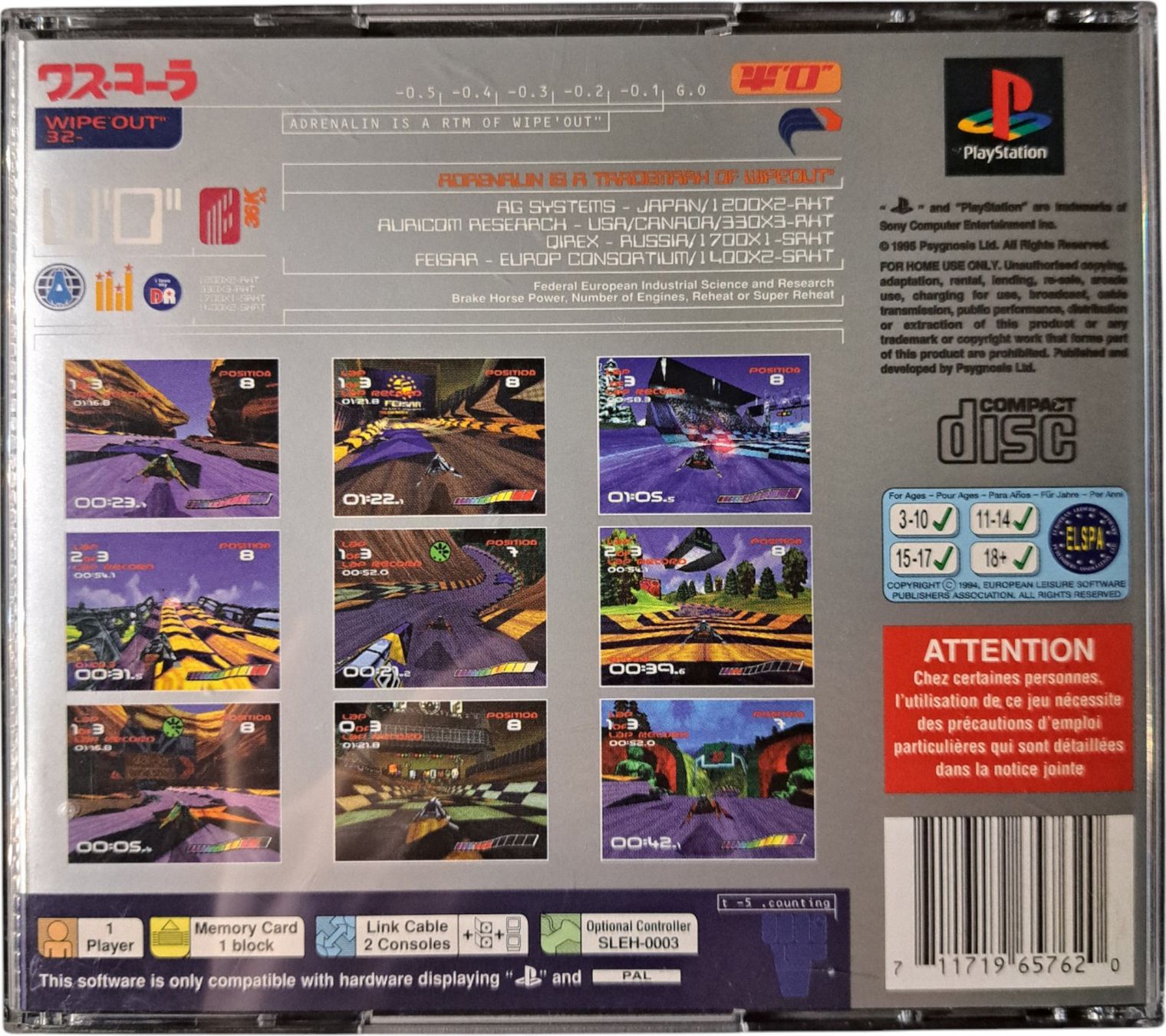 Giochi: Wipeout (Playstation 1/PS1) – Usato da Balgach venduto da Wasnwasn 1