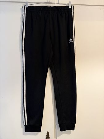 Pantaloni Adidas neri classici con 3 strisce, taglia M, otti