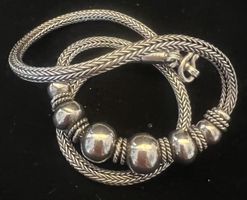 Superbe collier maille Borobudur en argent massif 925 Bali