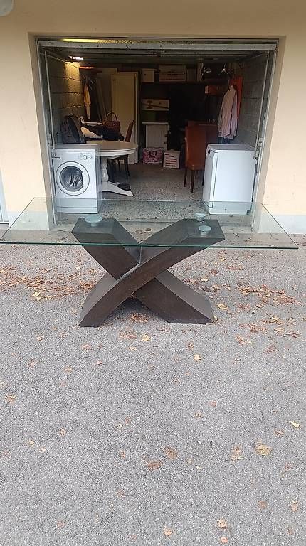 Tische: Table repas design avec plateau en verre épais  – Gebraucht aus Genève von max_7yk2 1