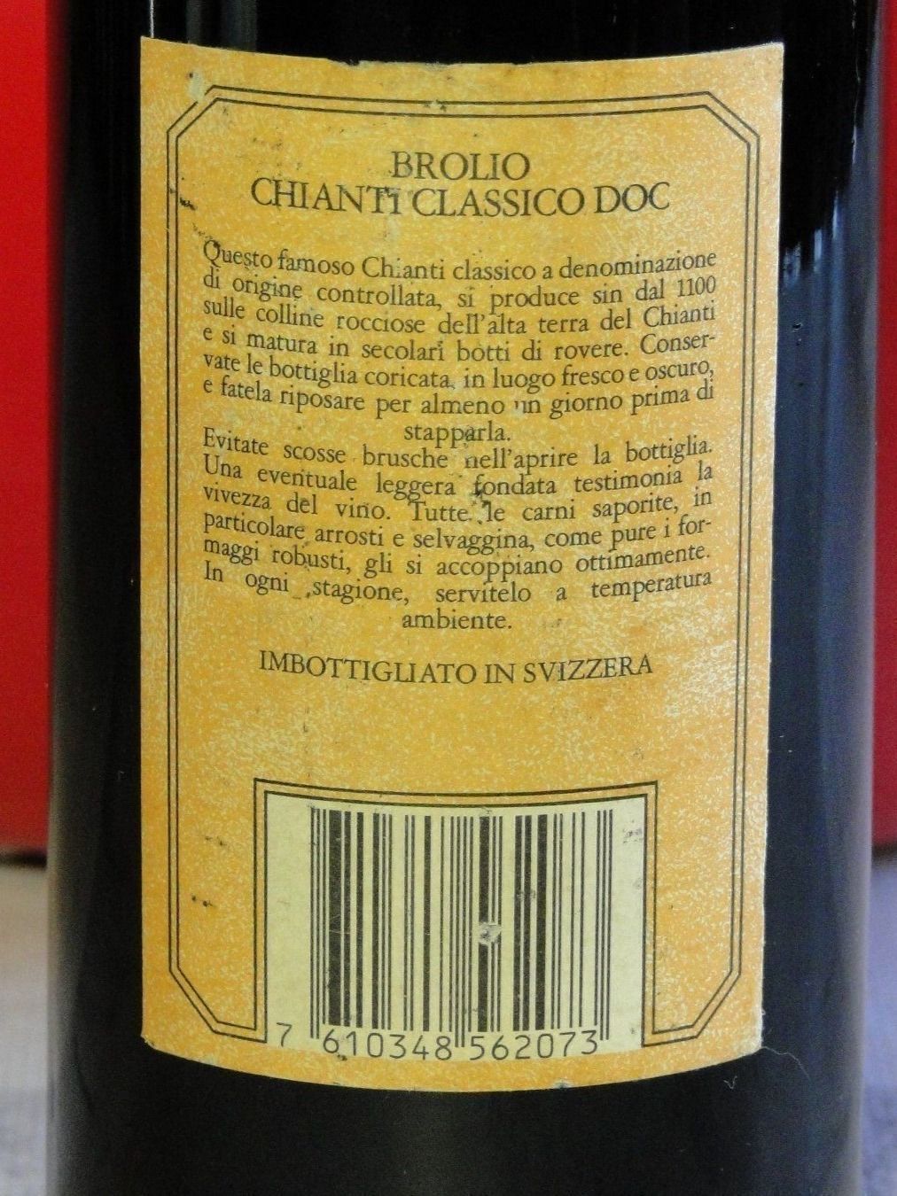 Wein: Rar Briolio - Chianti Classico 1981er – Neu (gemäss Beschreibung) aus Emmenbrücke von Ulisse-22 3