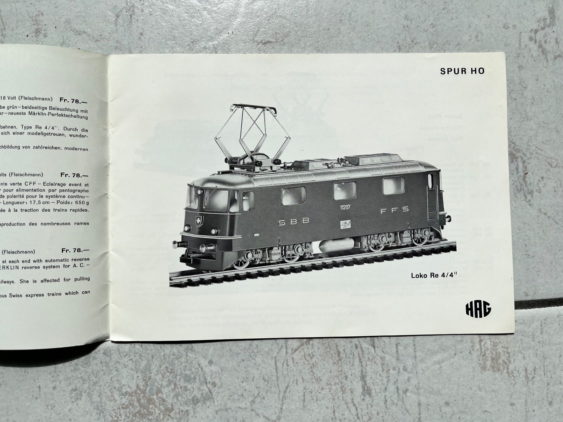 Hag Modellini di ferrovie: HAG Katalog 1966/67 – Usato da Rudolfstetten venduto da Rrst1968 1
