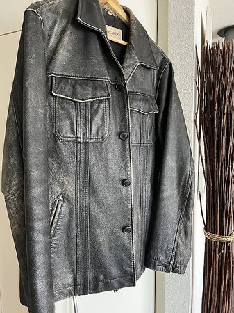 Veste vintage en cuir - Homme - Taille 52