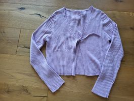 Chicorée cardigan lilas noué taille L