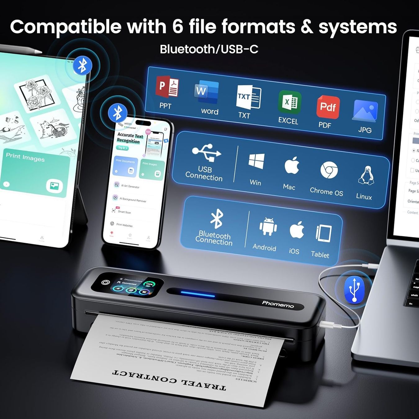 Stampanti: Mobiler A4 Thermodrucker 300DPI Bluetooth – Nuovo e nell'imballaggio originale da Suhr venduto da SchnapperCH 5