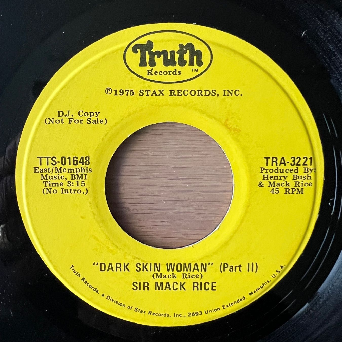 Sir Mack Rice - Dark Skin Woman / US-Promo 1975 - Very nice (Gebraucht ...