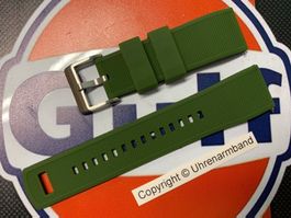20mm Uhrenarmband Rubber armygreen, Uhrenband