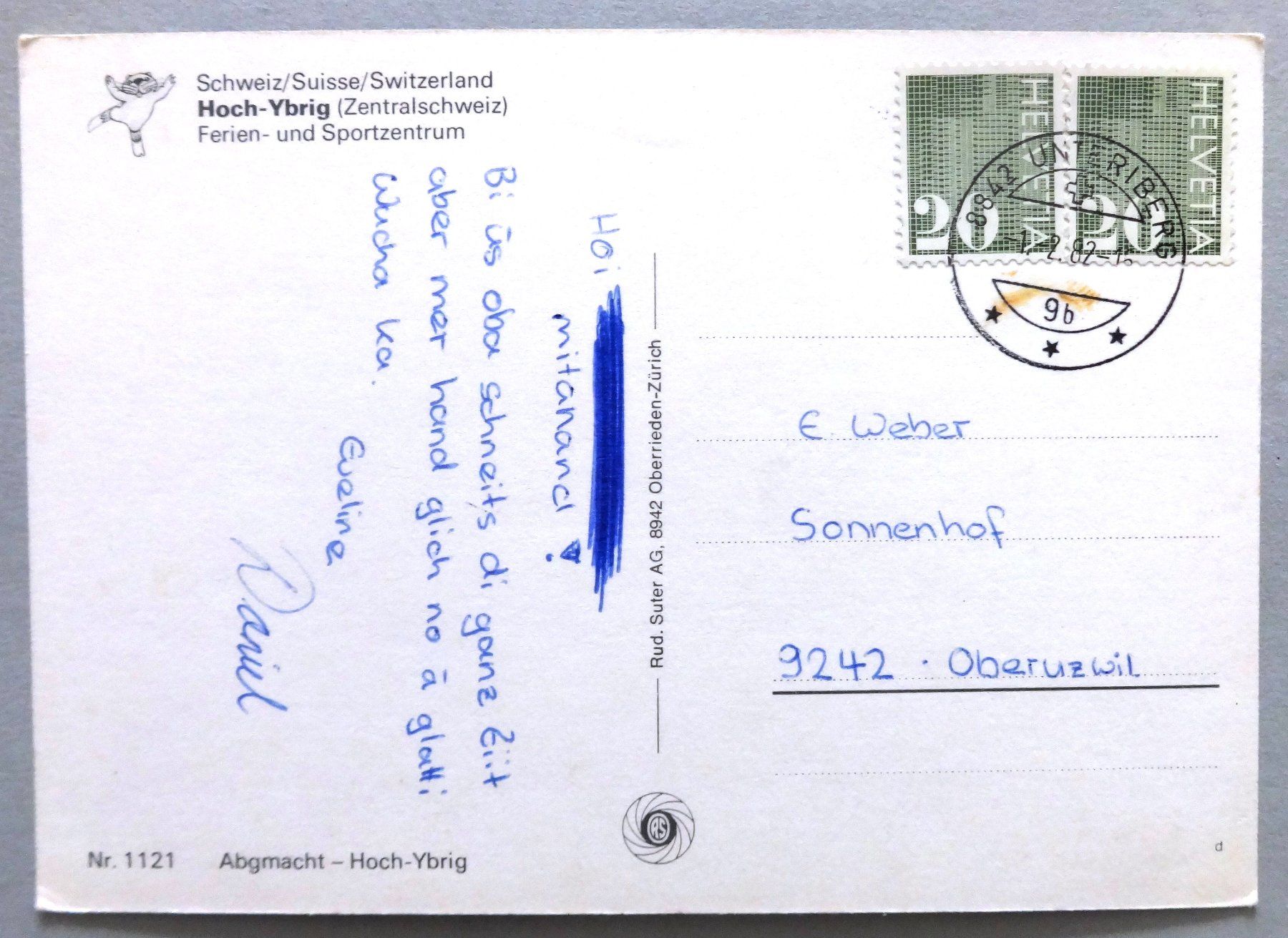 Cartoline postali: Hoch-Ybrig (Zentralschweiz) – Usato da Fétigny venduto da Billy2miny 1