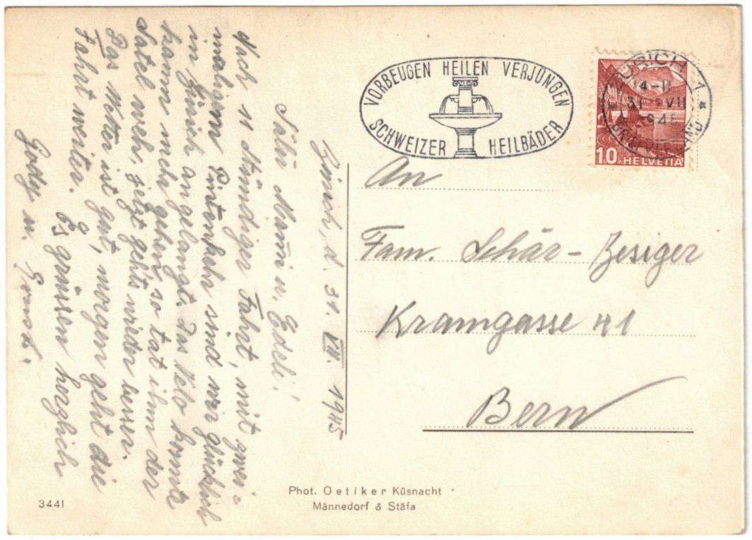 Cartoline postali: Zürich - Standseilbahn Polytechnikum – Usato da Binningen venduto da Mountainrider 1