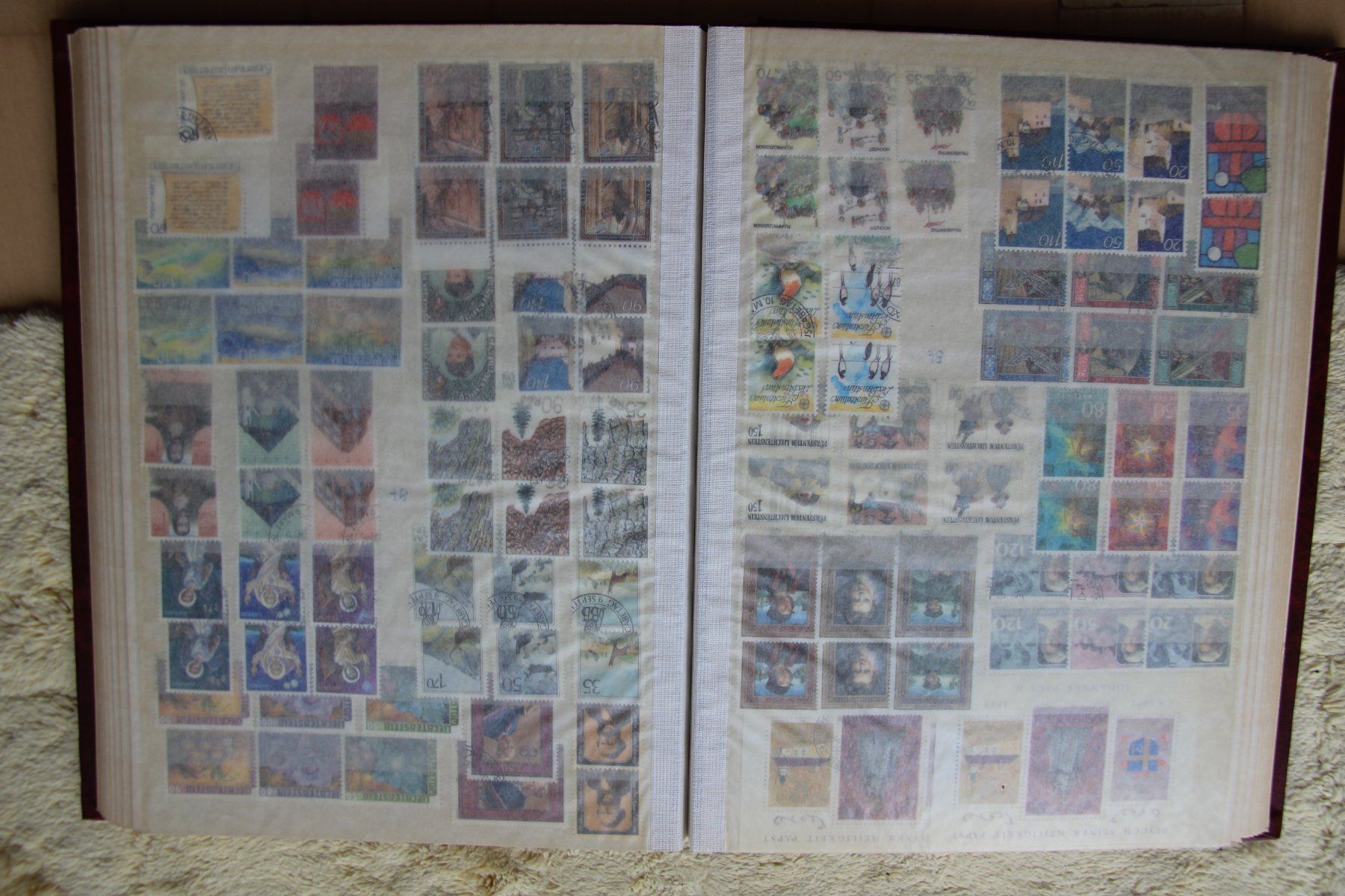 Alle Briefmarken: Sammlung Lichtenstein in rotem Album – Gebraucht aus Schlieren von Sternstunde2 5