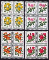 1977_ROSEN Pro Juventute im VIERERBLOCK komplett ! **