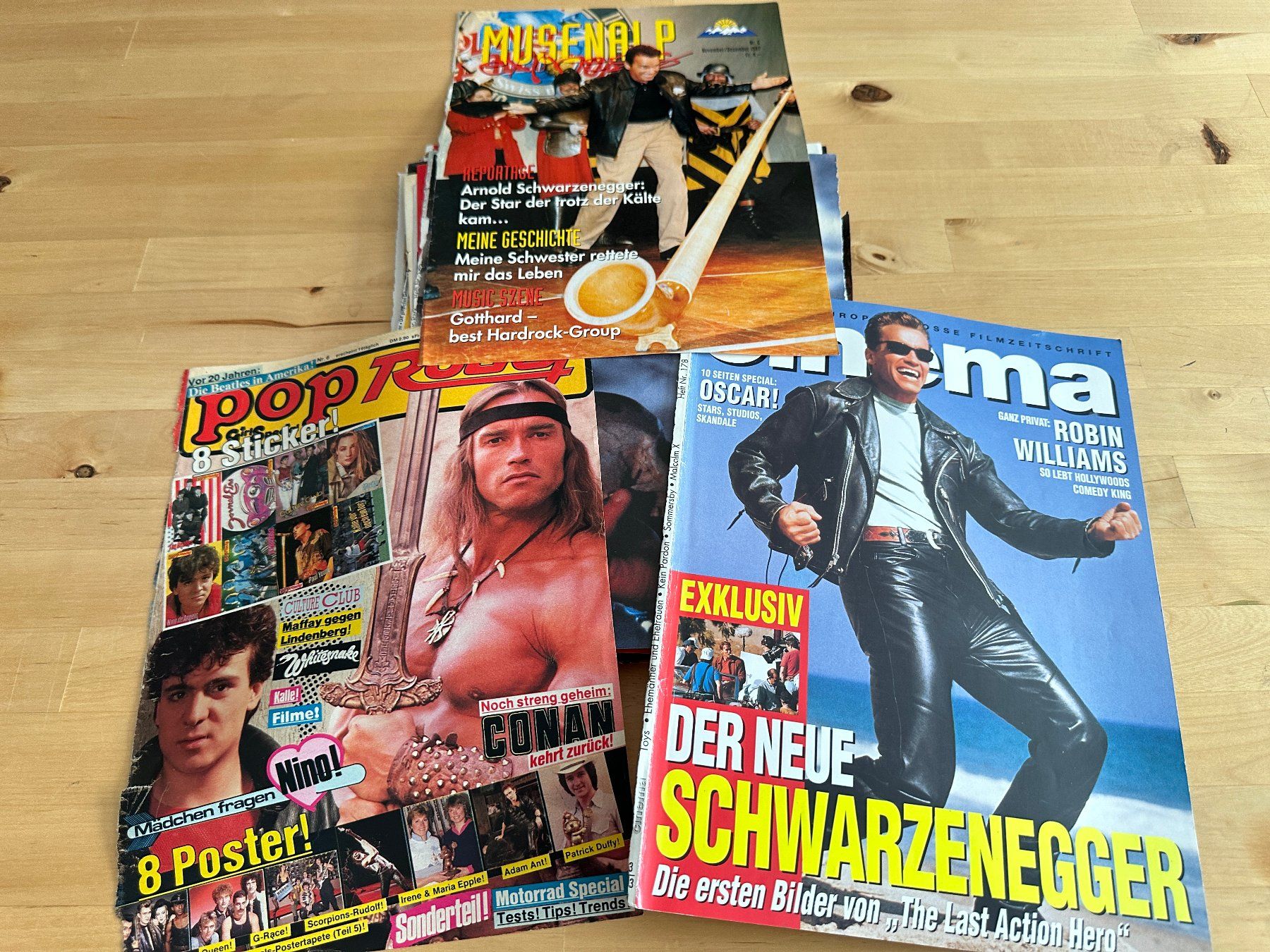 Riviste & Magazine: ARNOLD SCHWARZENEGGER TERMINATOR rare Berichte + Poster 80's – Usato da Basel venduto da Partridge