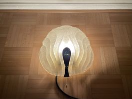 Hochwertige vintage Muschel Wandlampe Glas Messing Lampe