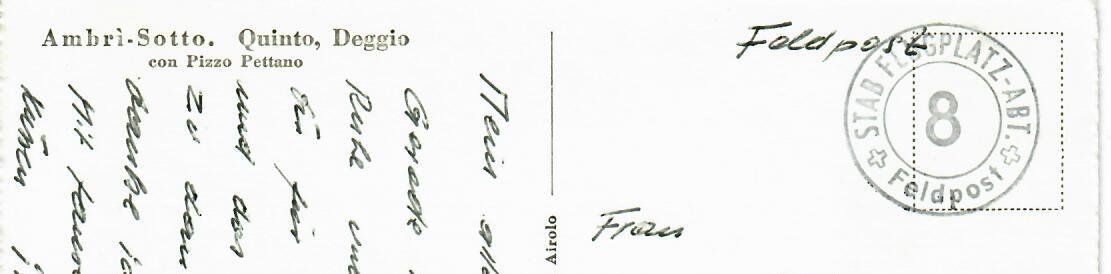 Cartoline postali: Ambri-Sotto, Quinto, Deggio – Usato da Hochdorf venduto da Ziegel-16 1