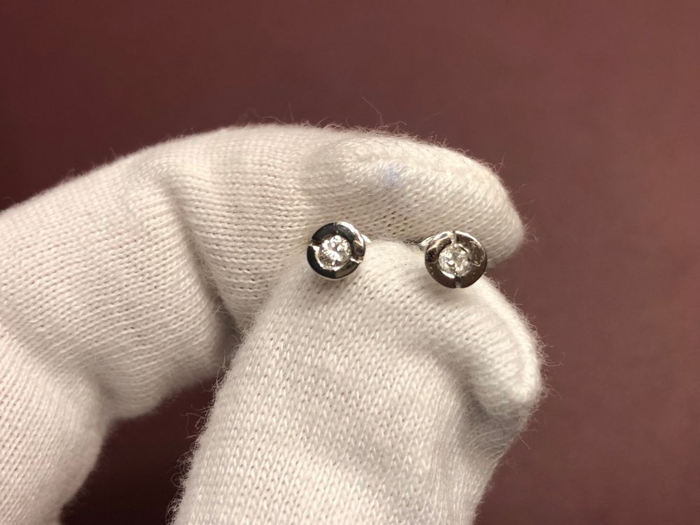 Orecchini pendenti & Orecchini a lobo: Ohrstecker mit Diamanten 0.10 ct. 18 Karat Weissgold 750 – Nuovo (secondo la descrizione) da Bern venduto da bombich 7