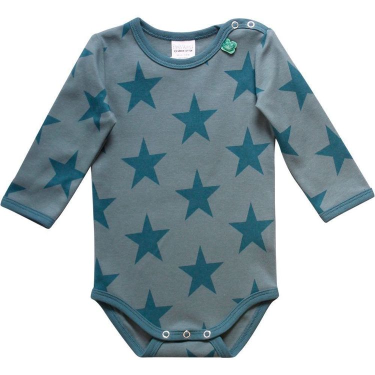Body Manica Lunga Neonato Fred's World By Green Cotton – Orso In Mango/Academy/Balsam Cream, Taglia 62, Cotone Biologico GOTS, Base Layer Morbido Per Bambini - 2