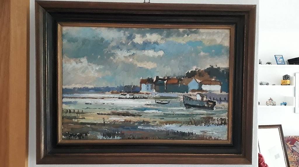 Dipinti: Ölgemälde "Hafen Chichester, England" – Usato da Ottikon venduto da Urbaum1 1