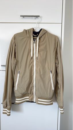 Herren Jacke mit Kapuze beige neuwertiger Zustand, Gr. M