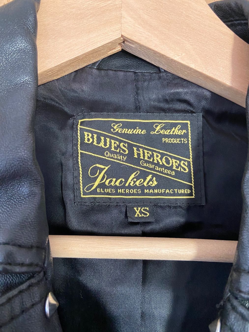 Giacche: Blue Heros schwarze Biker-Lederjacke – Usato da Wallisellen venduto da shirley10212008 6